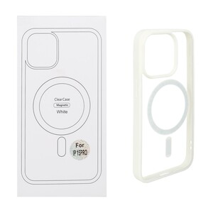 قاب شفاف Apple iPhone 15 Pro با قابلیت شارژ MagSafe - سفید (پک دار)