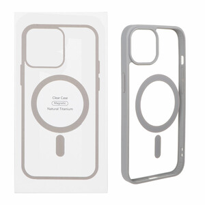 قاب شفاف Apple iPhone 13 / iPhone 14 با قابلیت شارژ MagSafe - خاکستری (پک دار)