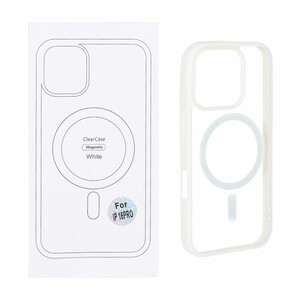 قاب شفاف Apple iPhone 16 Pro با قابلیت شارژ MagSafe - سفید (پک دار)