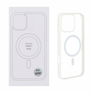 قاب شفاف Apple iPhone 16 Pro Max با قابلیت شارژ MagSafe - سفید (پک دار)