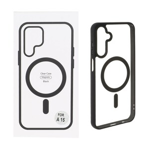 قاب شفاف Samsung Galaxy A15 با قابلیت شارژ MagSafe - مشکی (پک دار)