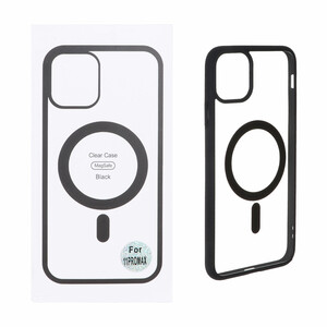 قاب شفاف Apple iPhone 11 Pro Max با قابلیت شارژ MagSafe - مشکی (پک دار)