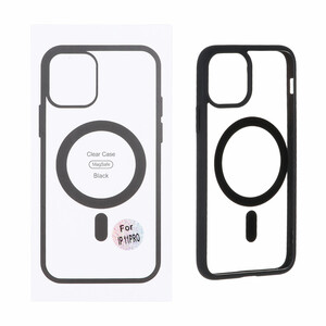 قاب شفاف Apple iPhone 11 Pro با قابلیت شارژ MagSafe - مشکی (پک دار)