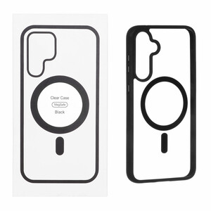قاب شفاف Samsung Galaxy S23 FE با قابلیت شارژ MagSafe - مشکی (پک دار)