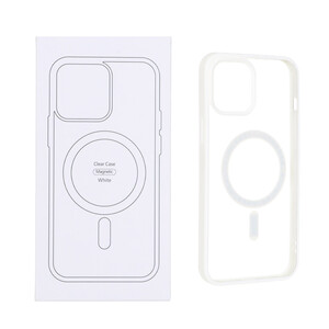 قاب شفاف Apple iPhone 15 / iPhone 14 / iPhone 13 با قابلیت شارژ MagSafe - سفید (پک دار)