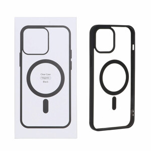 قاب شفاف Apple iPhone 15 / iPhone 14 / iPhone 13 با قابلیت شارژ MagSafe - مشکی (پک دار)
