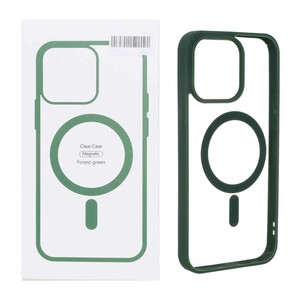 قاب شفاف Apple iPhone 15 Pro Max با قابلیت شارژ MagSafe - سبز (پک دار)