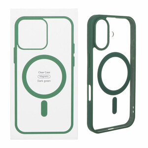 قاب شفاف Apple iPhone 16 با قابلیت شارژ MagSafe - سبز تیره (پک دار)
