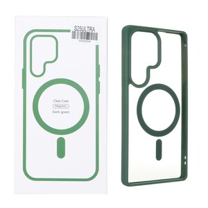 قاب شفاف Samsung Galaxy S25 Ultra با قابلیت شارژ MagSafe - سبز تیره (پک دار)