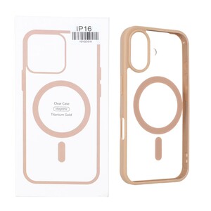 قاب شفاف Apple iPhone 16 با قابلیت شارژ MagSafe - صحرایی (پک دار)