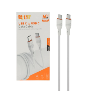 کابل شارژ فست pqbd Type-C To Type-C مدل PQ-C02CC 60W - سفید
