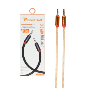 کابل 1.5 متری Power Max Aux مدل PM-008 - طلایی