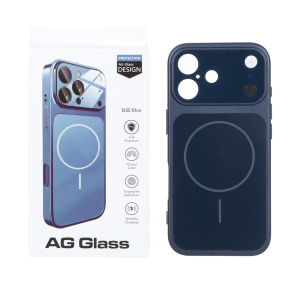 قاب اورجینال AG Glass محافظ لنز برجسته براق Magsafe مدل Apple iPhone 17 - سرمه ای