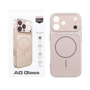 قاب اورجینال AG Glass محافظ لنز برجسته براق Magsafe مدل Apple iPhone 17 - رزگلد
