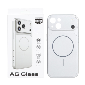 قاب اورجینال AG Glass محافظ لنز برجسته براق Magsafe مدل Apple iPhone 13 / iPhone 14 - نقره ای (پک دار) - MPS