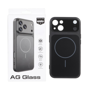 قاب اورجینال AG Glass محافظ لنز برجسته براق Magsafe مدل Apple iPhone 13 / iPhone 14 - مشکی (پک دار) - MPS