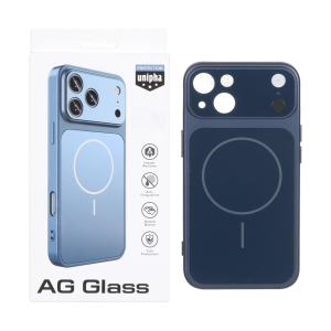 قاب اورجینال AG Glass محافظ لنز برجسته براق Magsafe مدل Apple iPhone 13 / iPhone 14 - سرمه ای (پک دار) - MPS