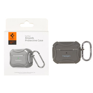 کیس ایرپاد اورجینال طرح کربن Spigen Durapro Flex مدل Apple Airpods Pro 2 - خاکستری