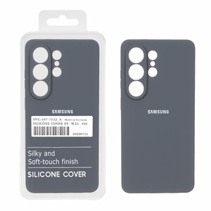 قاب سیلیکونی پاک کنی اورجینال درجه یک Samsung Galaxy S26 Ultra - خاکستری (پک دار)
