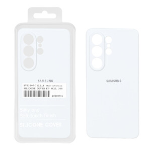 قاب سیلیکونی پاک کنی اورجینال درجه یک Samsung Galaxy S26 Ultra - سفید (پک دار)