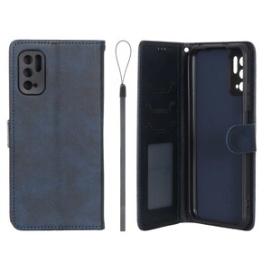 کیف موبایل مگنتی درجه یک داخل خز MNC Plus مدل Xiaomi Poco M3 Pro / Redmi Note 10 5G / Redmi Note 11 SE - سرمه ای