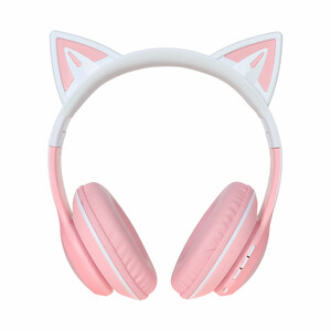 هدفون بی سیم XO مدل Cat Ear BE38 - صورتی