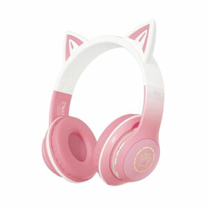 هدفون بی سیم XO مدل Cat Ear BE38 - صورتی