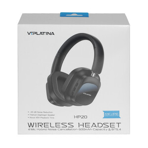 هدفون بی سیم VIPLATINA مدل HP20 ANC+ENC - مشکی (گارانتی 18 ماه تعویض نیکان همراه)