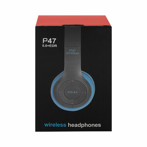هدفون بی سیم مدل P47 - آبی طوسی