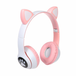 هدفون بی سیم a cat مدل MZ-023 - سفید صورتی