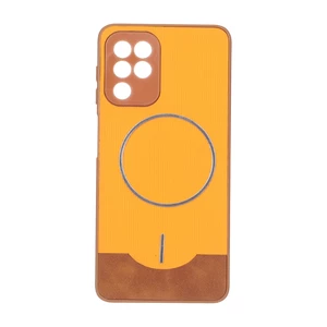 قاب Line Case جیر MagSafe فلزی محافظ لنزدار Samsung Galaxy A22 4G / M22 / M32 4G / F22 - نارنجی