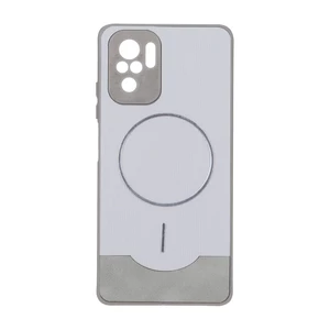 قاب Line Case جیر MagSafe فلزی محافظ لنزدار Xiaomi Redmi Note 10 4G / Redmi Note 10S / Poco M5S - طوسی