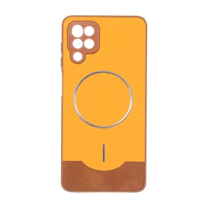 قاب Line Case جیر MagSafe فلزی محافظ لنزدار Samsung Galaxy A12 / M12 / F12 - نارنجی