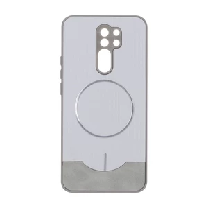 قاب Line Case جیر MagSafe فلزی محافظ لنزدار Xiaomi Redmi 9 / Redmi 9 Prime / Poco M2 - طوسی