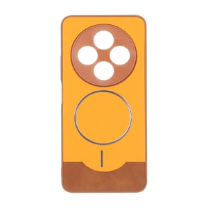 قاب Line Case جیر MagSafe فلزی محافظ لنزدار Xiaomi Redmi 14C / Redmi A4 / Poco C75 - نارنجی