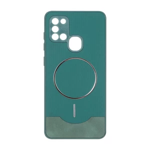 قاب Line Case جیر MagSafe فلزی محافظ لنزدار Samsung Galaxy A21s - سبز