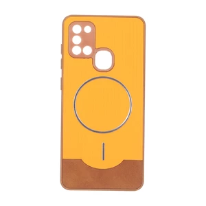 قاب Line Case جیر MagSafe فلزی محافظ لنزدار Samsung Galaxy A21s - نارنجی