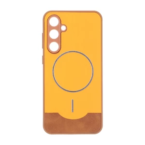 قاب Line Case جیر MagSafe فلزی محافظ لنزدار Samsung Galaxy S23 FE - نارنجی
