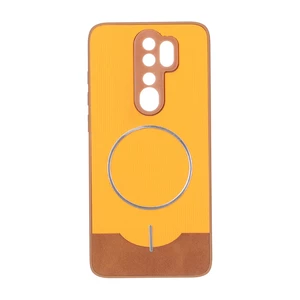 قاب Line Case جیر MagSafe فلزی محافظ لنزدار Xiaomi Redmi Note 8 Pro - نارنجی