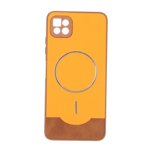 قاب Line Case جیر MagSafe فلزی محافظ لنزدار Samsung Galaxy A22 5G - نارنجی