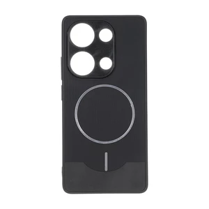 قاب Line Case جیر MagSafe فلزی محافظ لنزدار Xiaomi Redmi Note 14S / Note 13 Pro 4G / Poco M6 Pro 4G - مشکی