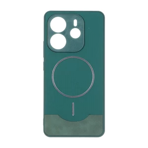 قاب Line Case جیر MagSafe فلزی محافظ لنزدار Xiaomi Redmi Note 14 4G - سبز