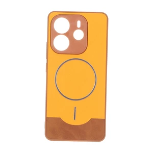 قاب Line Case جیر MagSafe فلزی محافظ لنزدار Xiaomi Redmi Note 14 4G - نارنجی