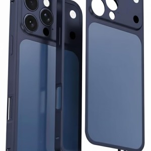 کاور تبدیل پشت گوشی بامپردار Apple iPhone 15 Pro Max به Apple iPhone 17 Pro Max - نقره ای (پک دار)