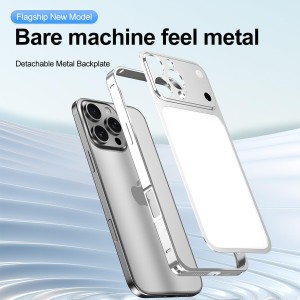 کاور تبدیل پشت گوشی بامپردار Apple iPhone 15 Pro Max به Apple iPhone 17 Pro Max - نقره ای (پک دار)