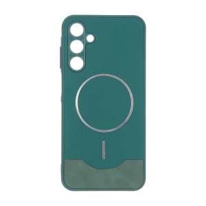 قاب Line Case جیر MagSafe فلزی محافظ لنزدار Samsung Galaxy A25 5G - سبز