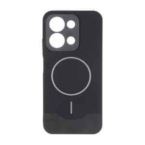 قاب Line Case جیر MagSafe فلزی محافظ لنزدار Xiaomi Redmi 15C / Poco C85 - مشکی