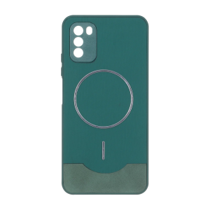 قاب Line Case جیر MagSafe فلزی محافظ لنزدار Xiaomi Poco M3 - سبز