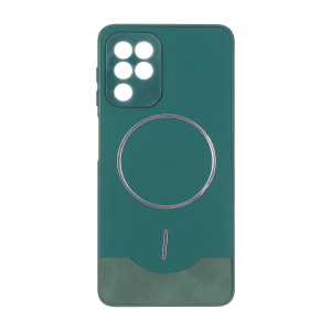 قاب Line Case جیر MagSafe فلزی محافظ لنزدار Samsung Galaxy A22 4G / M22 / M32 4G / F22 - سبز
