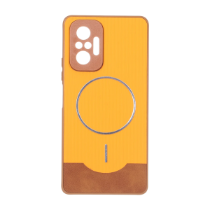قاب Line Case جیر MagSafe فلزی محافظ لنزدار Xiaomi Redmi Note 10 Pro 4G / Redmi Note 10 Pro Max - نارنجی